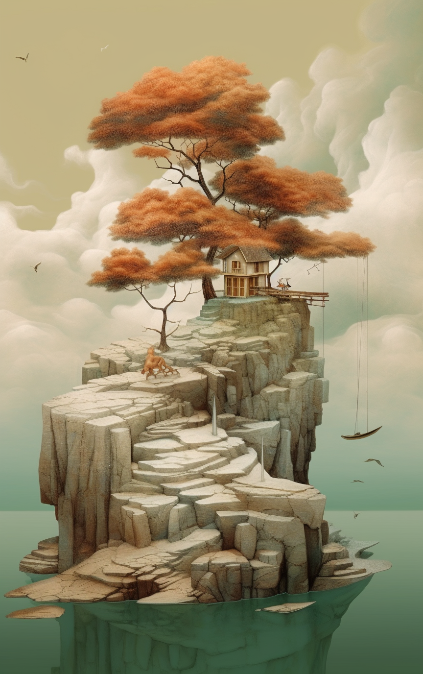 超现实3D风景ai图片素材-灵图AI