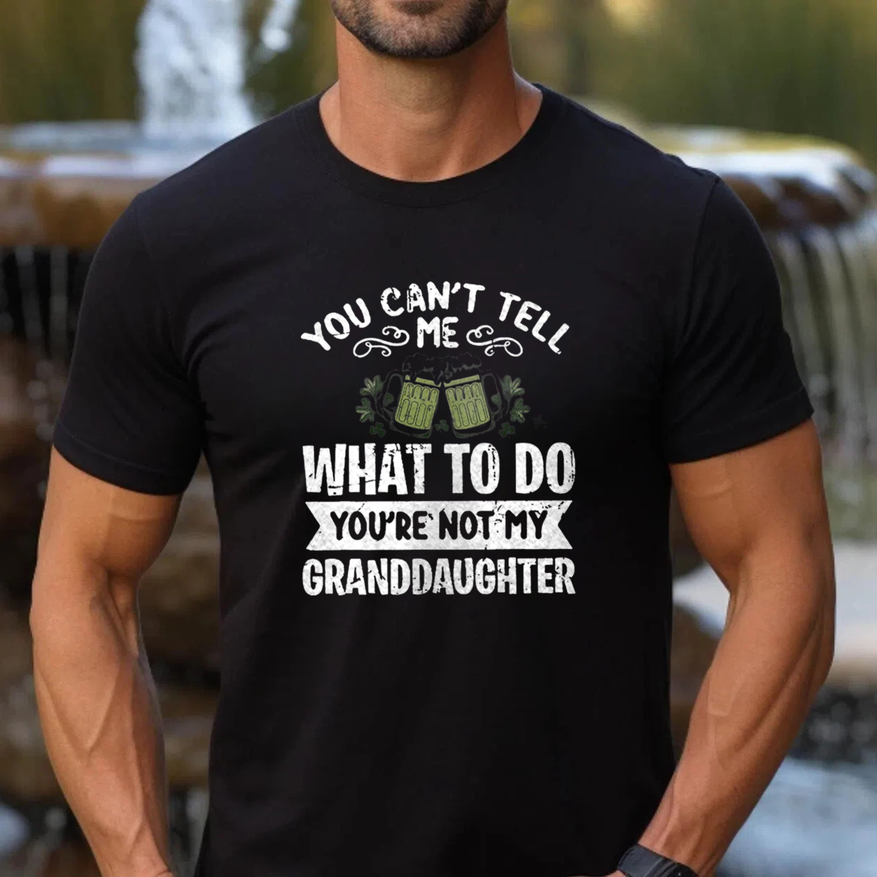 TEECURENT You Cant Tell Me What To Do Youre Not My Granddaughter tshirt 100% cotton