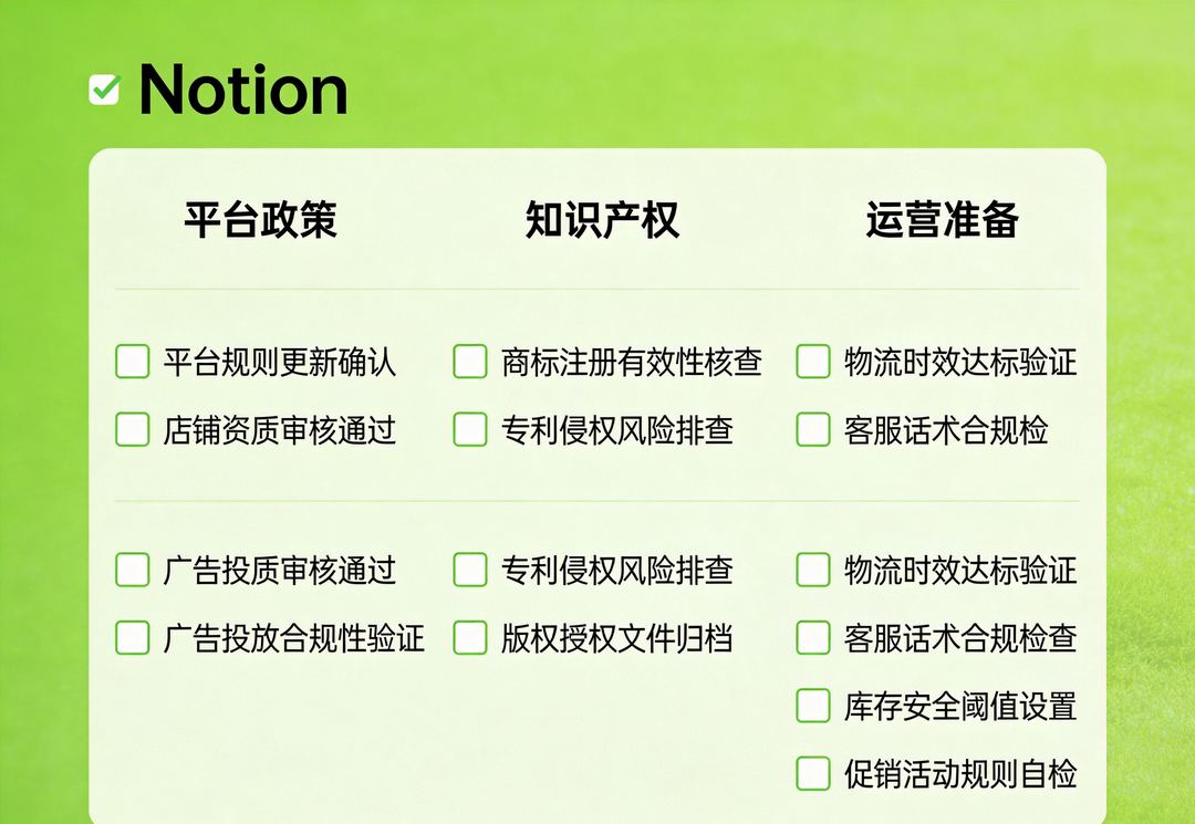 Q4卖家合规检查清单：平台政策、知识产权、运营准备
