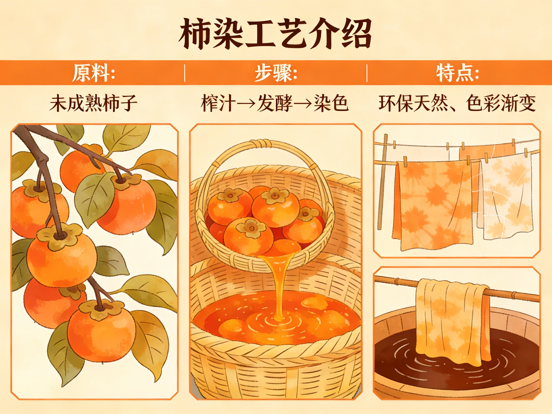 什么是柿染，柿染的工艺原理是什么？_灵图POD设计