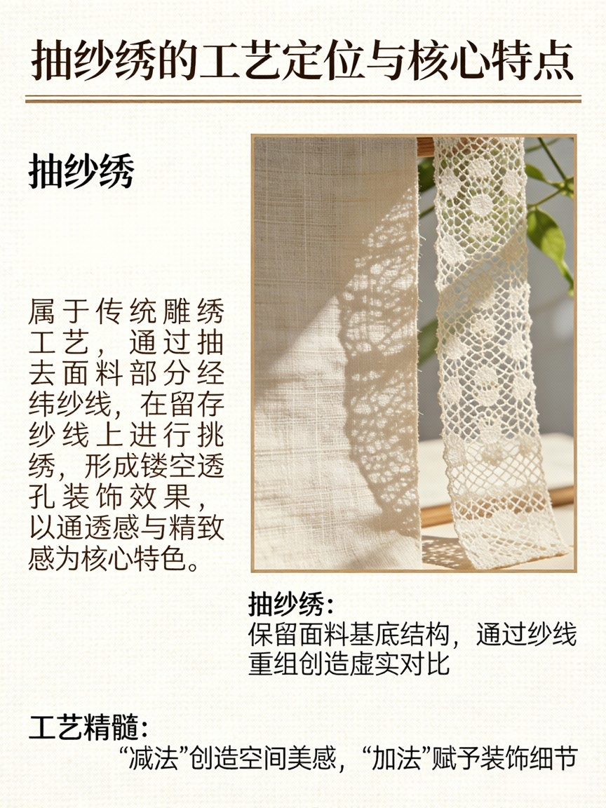 什么是抽纱绣，抽纱绣的工艺原理是什么_灵图POD设计