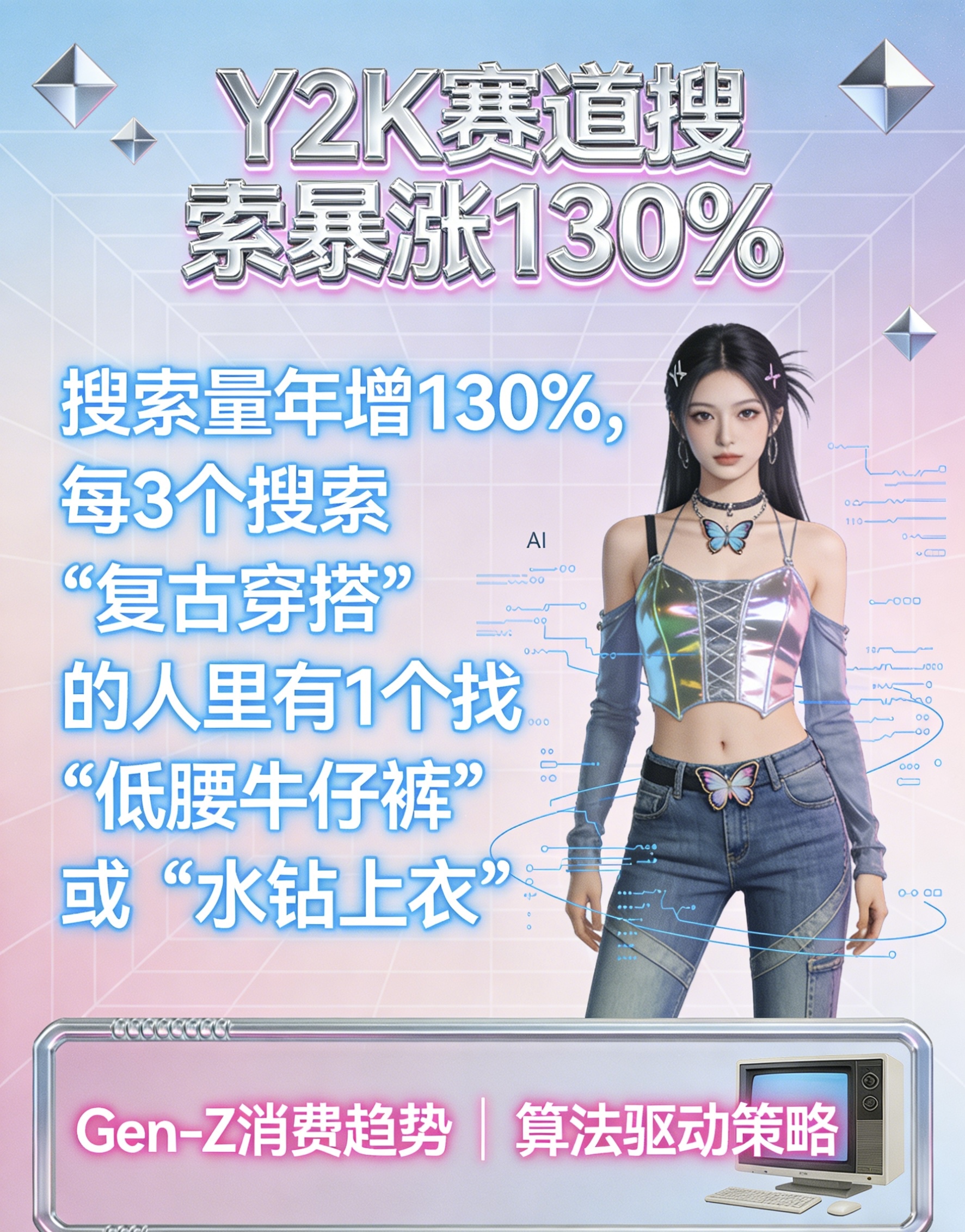 130%搜索暴涨的Y2K赛道，聪明卖家都在用AI“复刻”这股千禧风_灵图POD设计